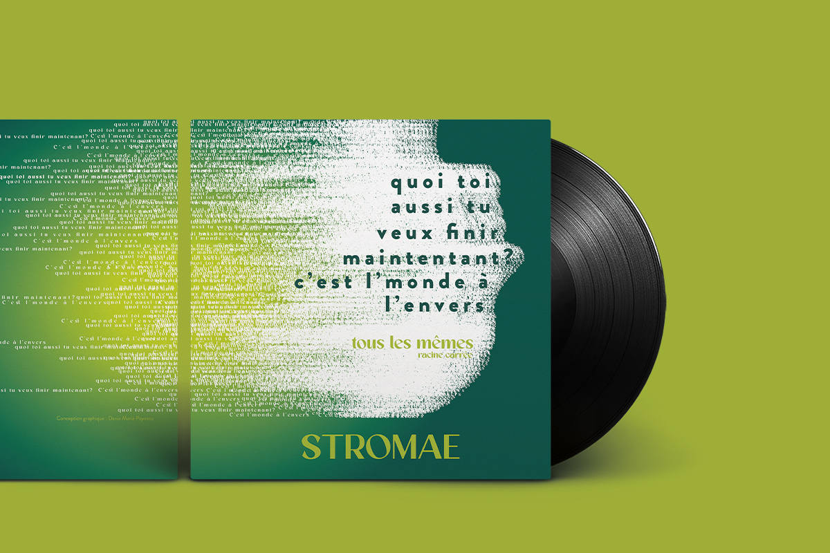 Stromae — Conception typographique de pochette d'album, graphic design Montréal