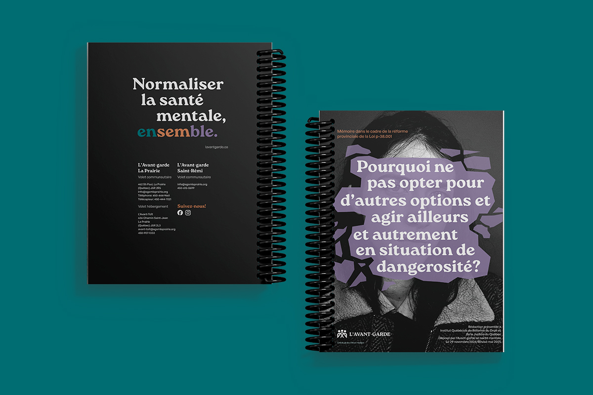 L'Avant-Garde — Design éditorial et mise en page, portfolio graphisme Montréal